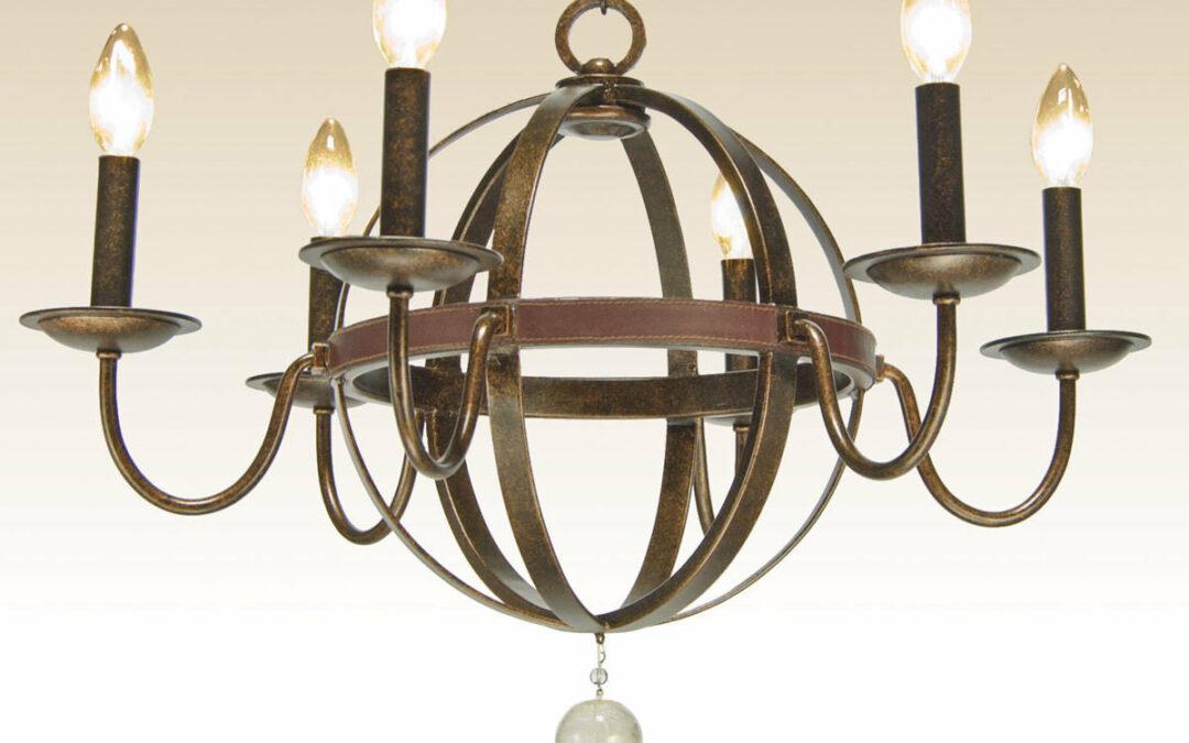 Kalco Lighting 2765CC Devon Collection Six Light Chandelier in Copper Claret Finish
