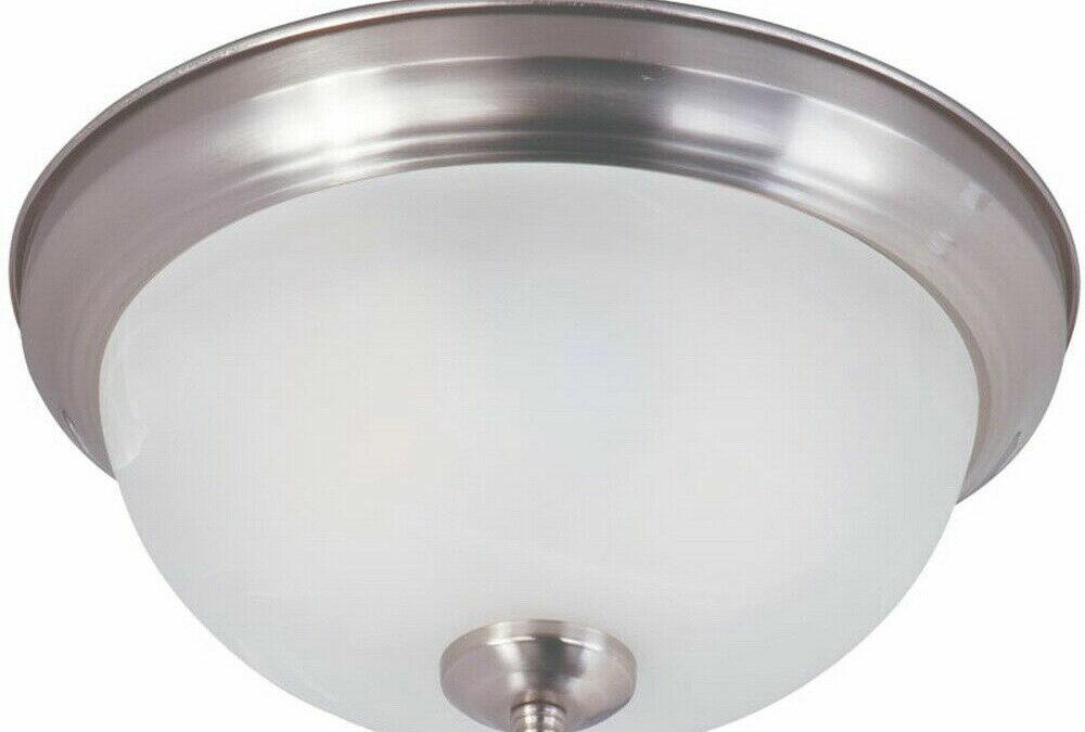 Trans Globe Lighting 104430 BN Two Light Flush Ceiling Fixture in Brushed Nickel Finish