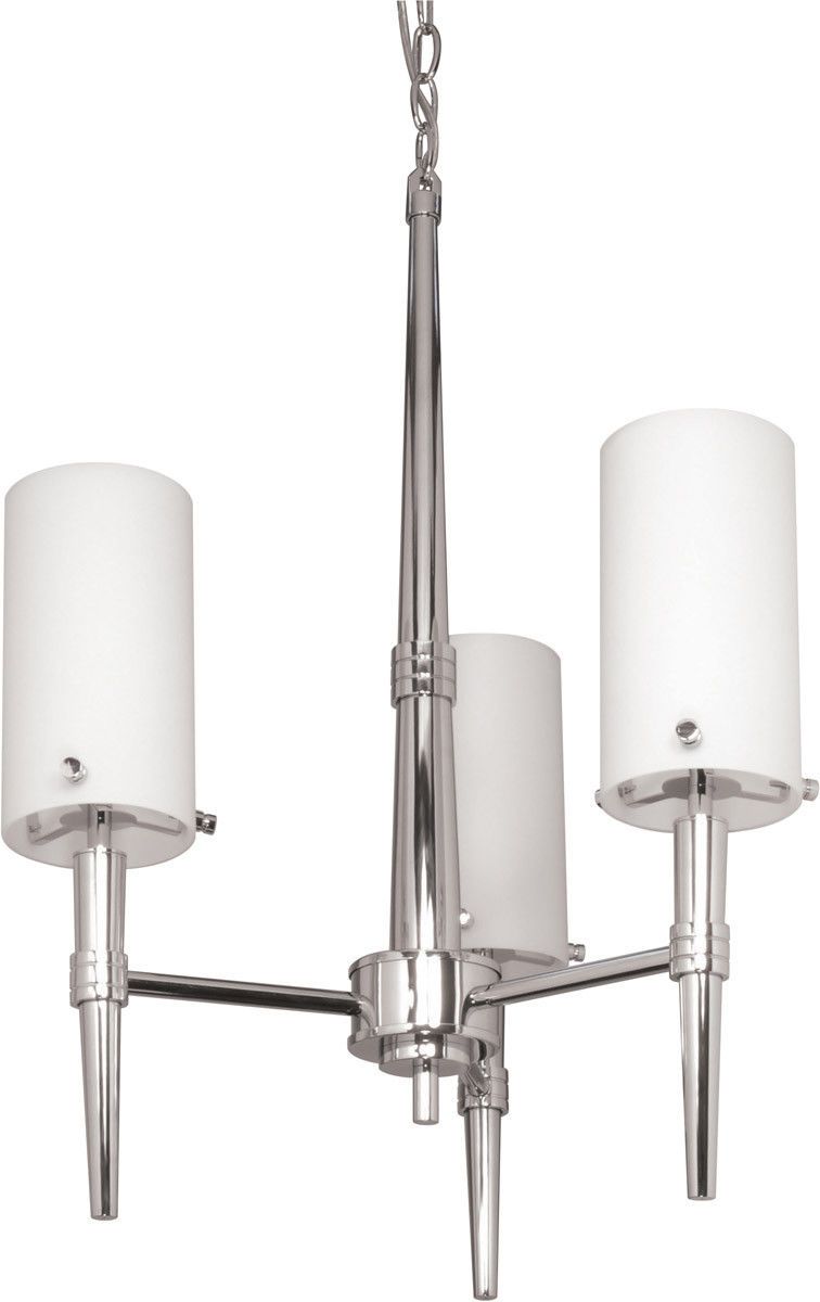 Nuvo Lighting 60-1067 Jet Collection Three Light Chandelier in Polished Chrome Finish