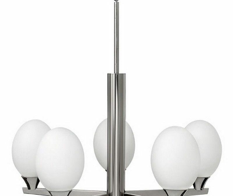 Hinkley Lighting Fredrick Ramond FR45735 BCM Opus Collection Five Light Hanging Pendant Chandelier in Black Chrome Finish