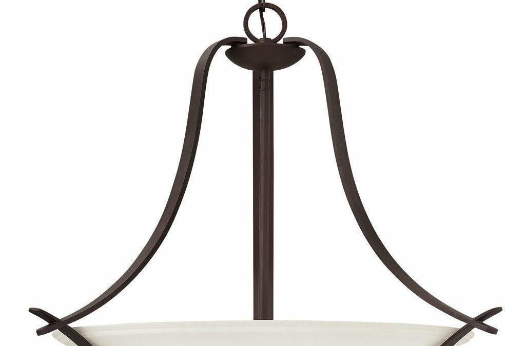 Hinkley Lighting 4062 VZ Lauren Collection Three Light Hanging Pendant Chandelier in Victorian Bronze Finish