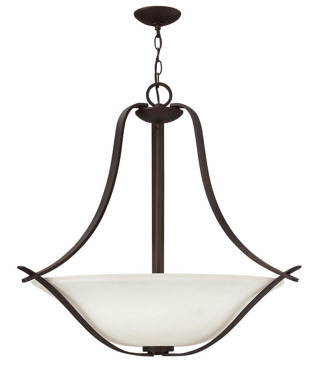Hinkley Lighting 4062 VZ Lauren Collection Three Light Hanging Pendant Chandelier in Victorian Bronze Finish