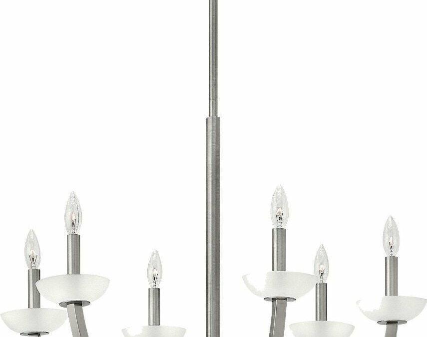 Hinkley Lighting 4928 BN Splendor Collection Nine Light Hanging Pendant Chandelier in Brushed Nickel Finish