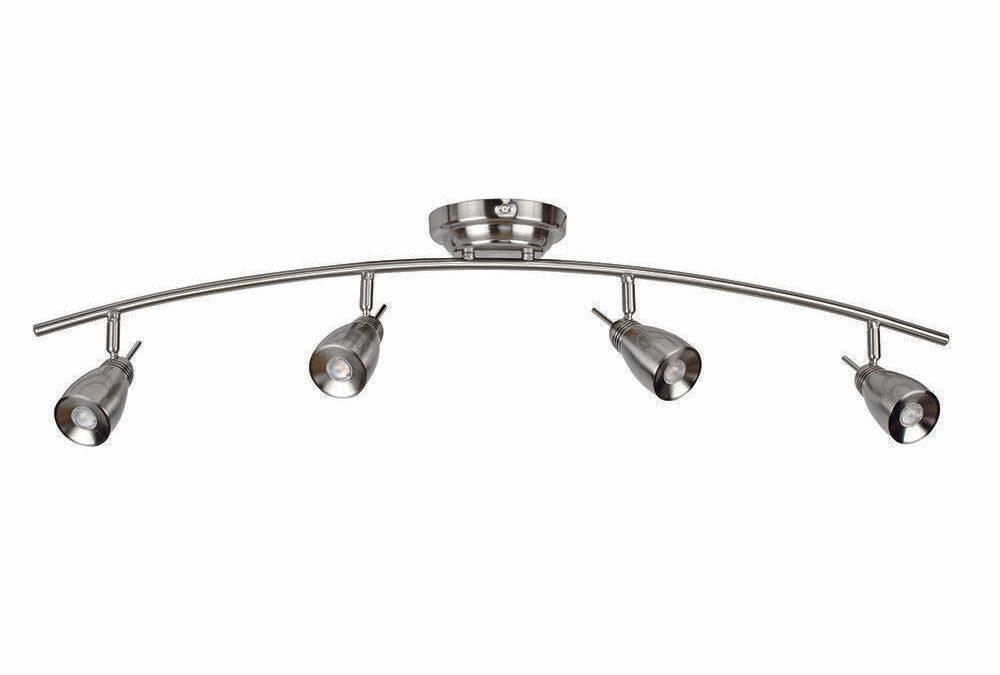 AFX APRF4200LEDSN3k Four Light LED Ceiling or  Wall Track in Brushed Nickel Finish