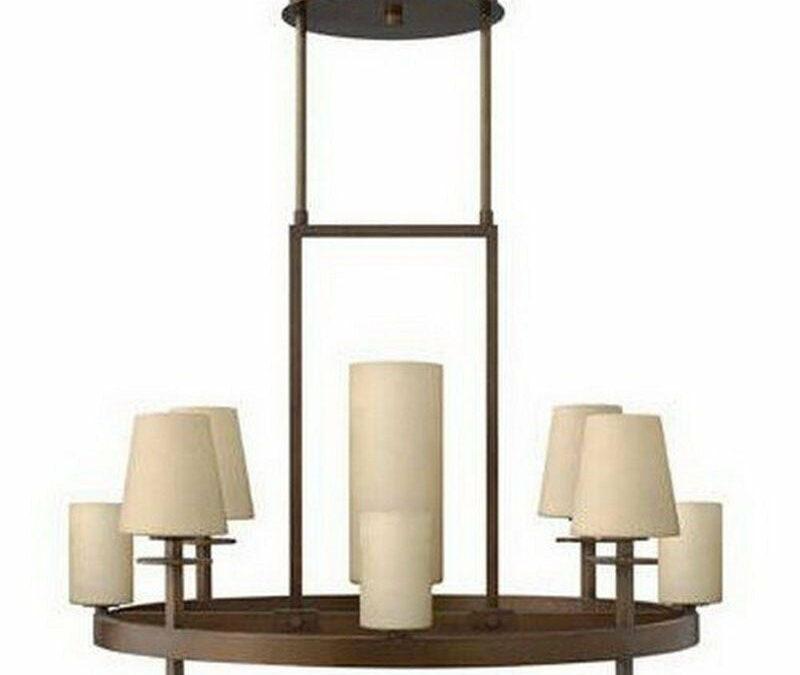 Hinkley Lighting Fredrick Ramond FR40406PRN Candella Collection Nine Light Hanging Chandelier in Parisian Finish