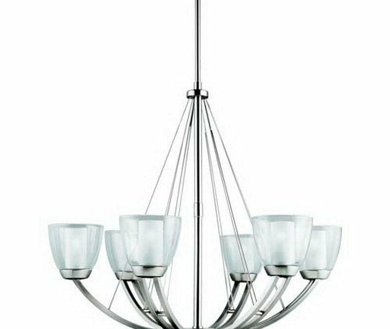 Aztec by Kichler Lighting 34932 Six Light Lucia Collection Hanging Chandelier in Brushed Nickel Finish