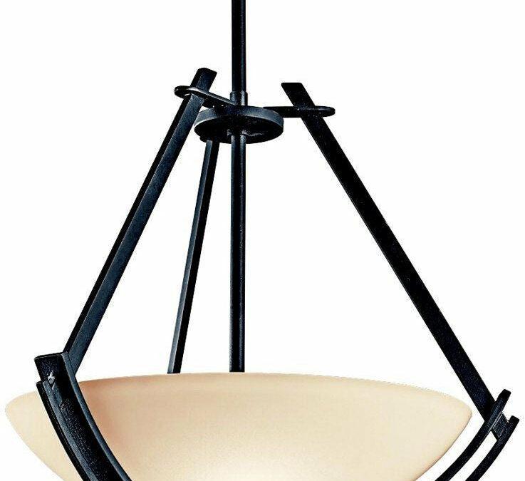 Aztec 34991 by Kichler Lighting Natallia Collection Three Light Hanging Pendant Chandelier in Distressed Black Finish