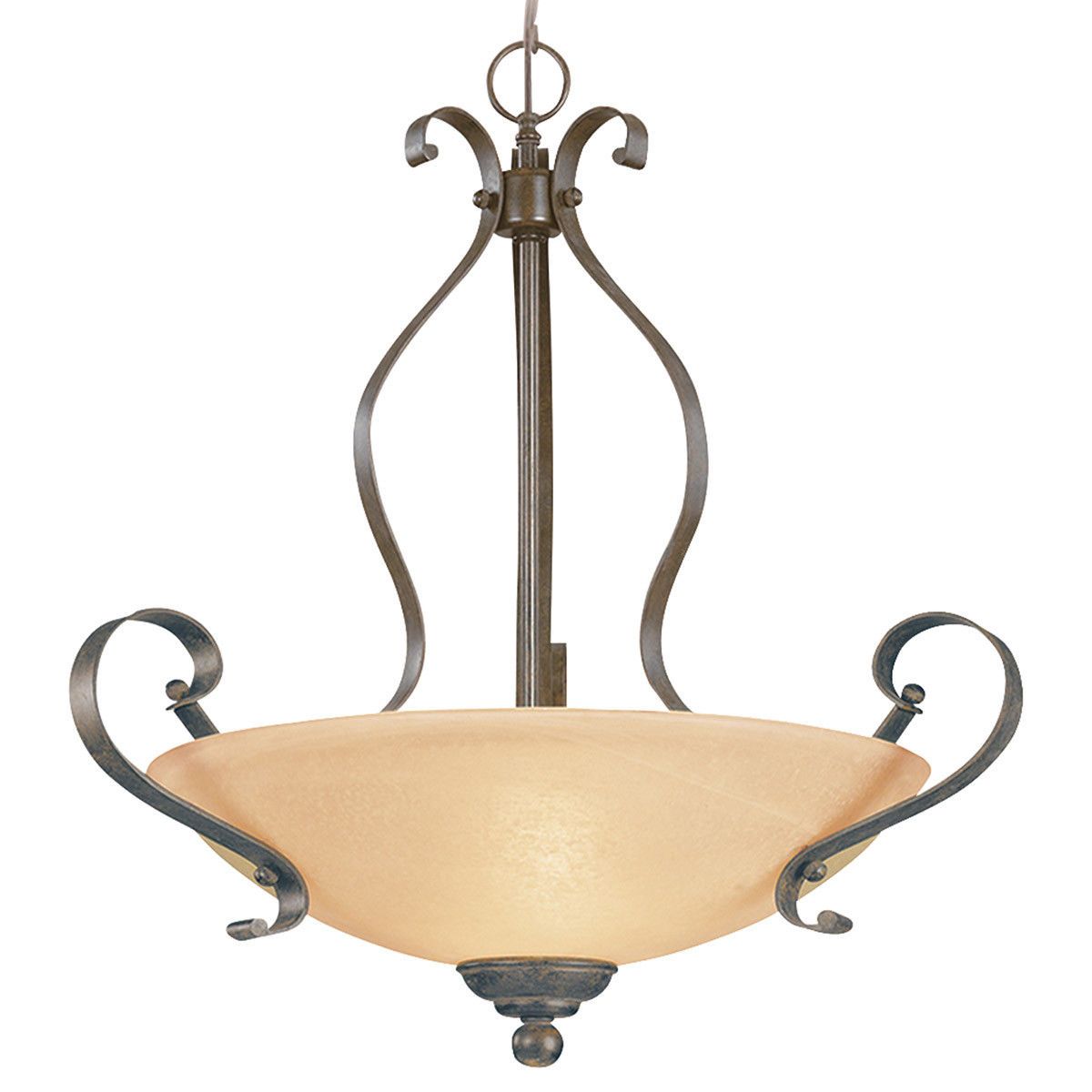 Craftmade Lighting 14424 BST Brookfield Collection Three Light Pendant Chandelier in Brownstone Finish