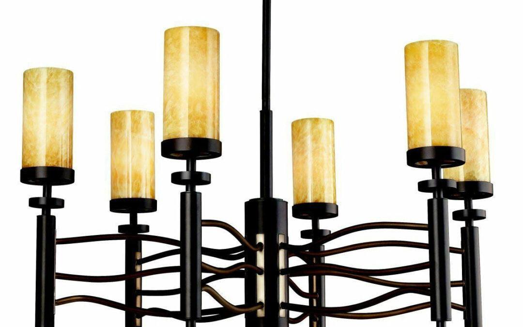 Kichler Lighting 42186OZ Six Light Millry Collection Hanging Chandelier in Olde Bronze Finish