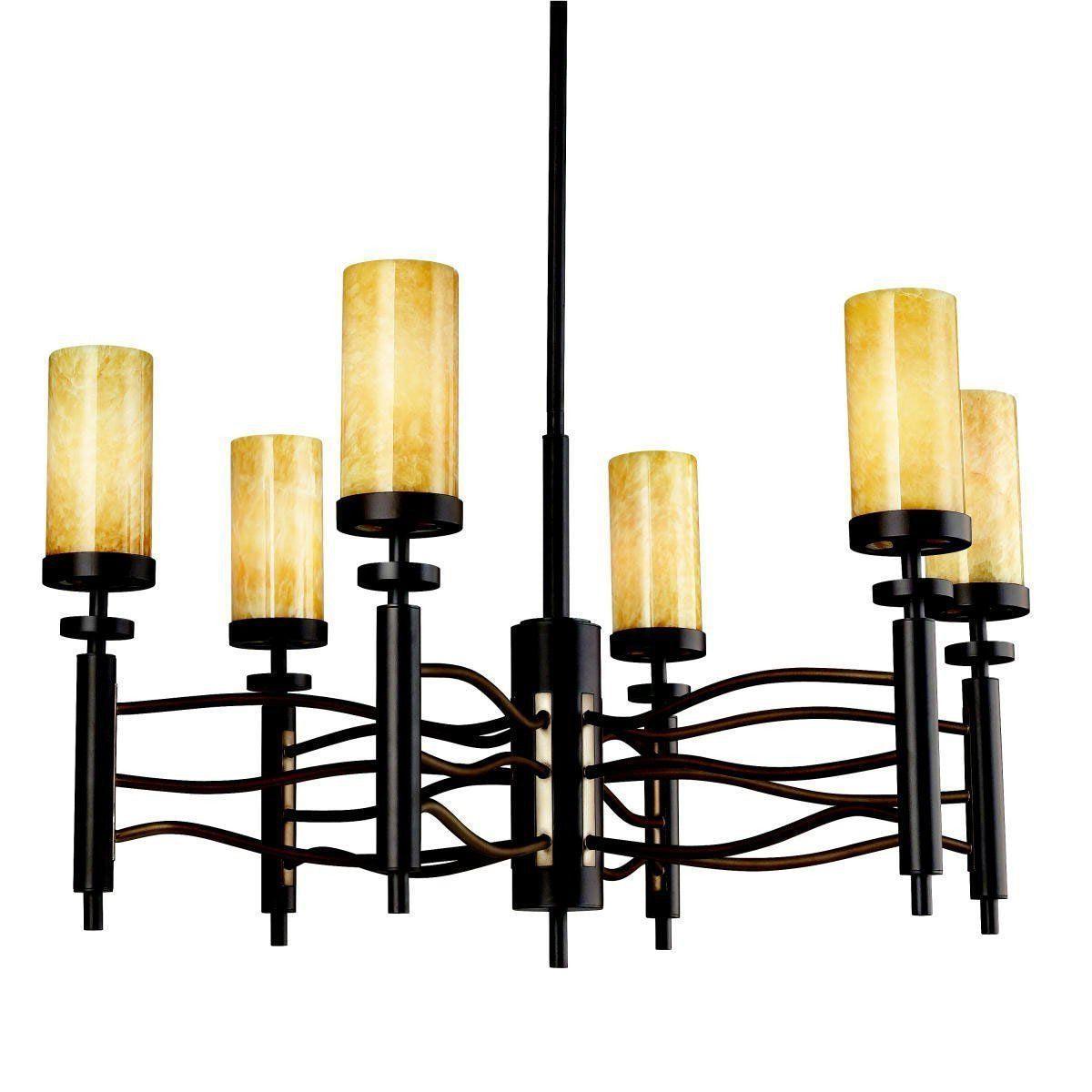 Kichler Lighting 42186OZ Six Light Millry Collection Hanging Chandelier in Olde Bronze Finish