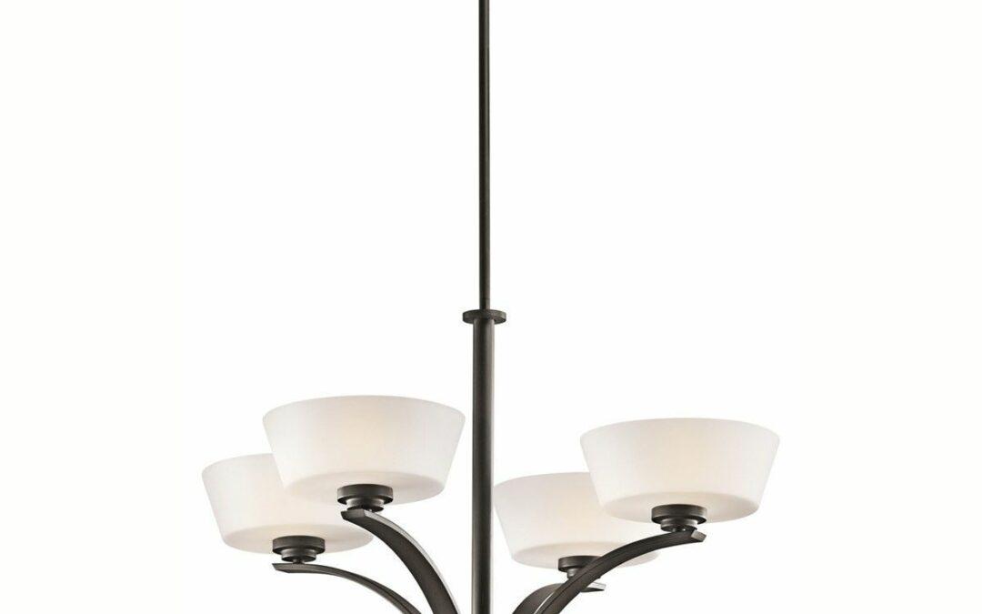 Aztec 34985 by Kichler Lighting Rise Collection Four Light Hanging Chandelier in Olde Bronze Finish