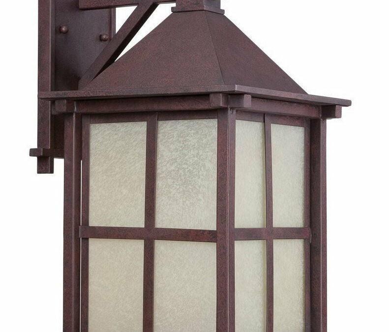 Sunset Lighting F4675-62 Crowley Collection One Light Exterior Wall Lantern in Rubbed Bronze Finish
