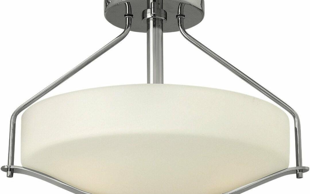 Hinkley Lighting 3821CM Pelham Collection Three Light Semi Flush in Polished Chrome Finish