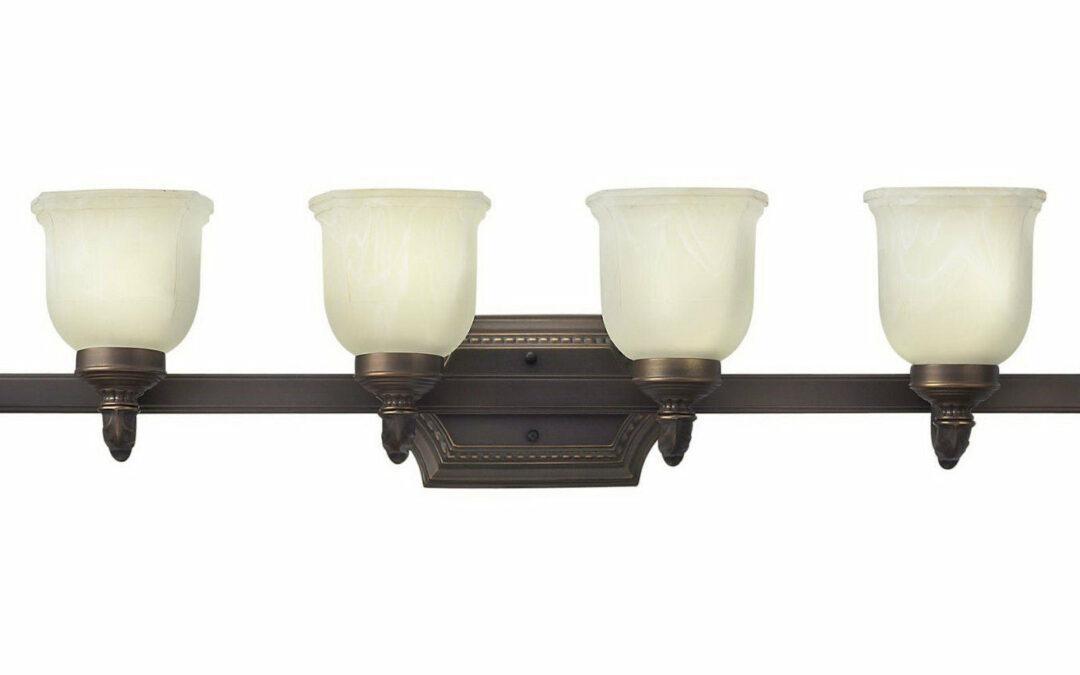 Hinkley Lighting 5904 OB Abigail Collection Four Light Bath Vanity Wall Fixture in Olde Bronze Finish