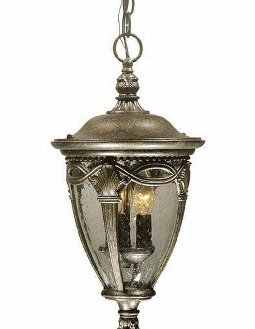 Vaxcel Lighting OD39196NB Balmoral Collection Three Light Outdoor Exterior Hanging Lantern in Noble Bronze Finish
