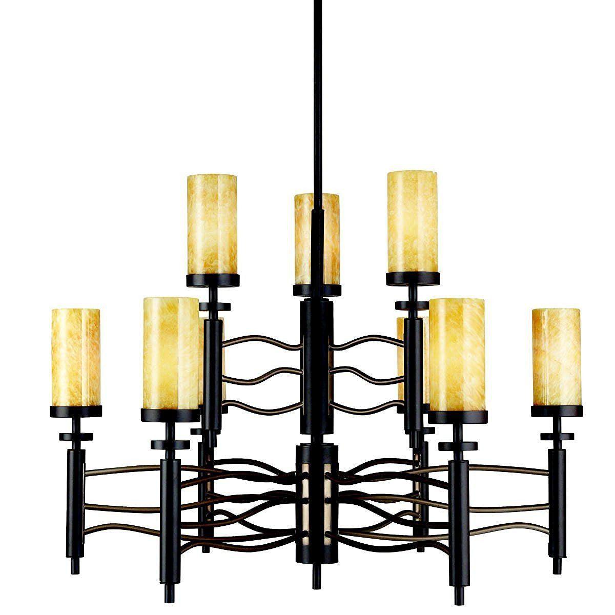 Kichler Lighting 42188OZ Nine Light Millry Collection Hanging Chandelier in Olde Bronze Finish