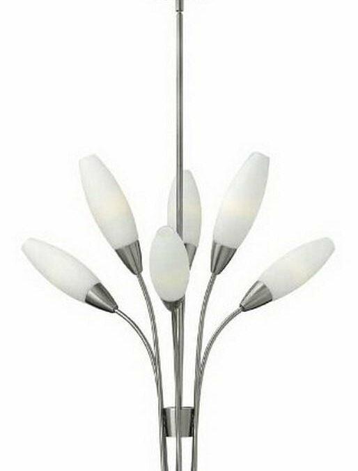 Hinkley Lighting Fredrick Ramond FR40106 BNI Calista Collection Six Light Hanging Pendant Chandelier in Brushed Nickel Finish