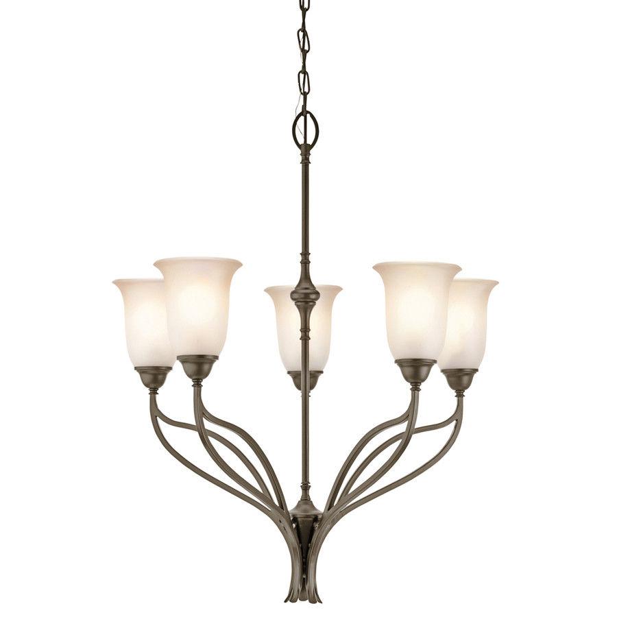 Aztec 34974 by Kichler Lighting Wayland Collection Five Light Chandelier in Shadow Bronze Finish