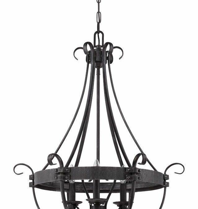 Craftmade Lighting 37943 CHL Ellsworth Collection Three Light Hanging Pendant Chandelier in Charcoal Finish