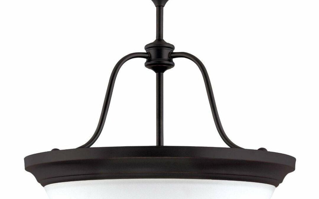 Nuvo Lighting 60-1788 Glenwood Collection Four Light Hanging Pendant Chandelier in Sudbury Bronze Finish