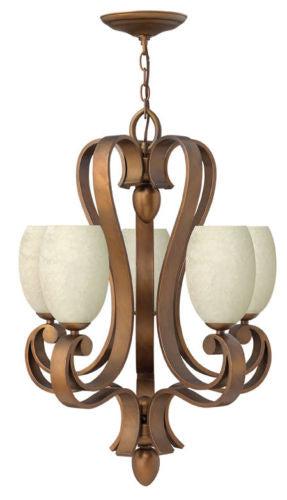 Hinkley Lighting Fredrick Ramond FR43515BRC Dolce Collection Five Light Hanging Chandelier in Brushed Cinnamon Finish