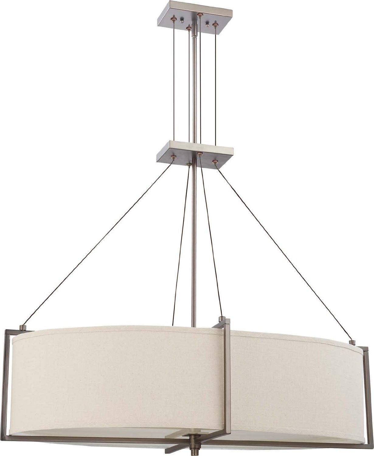 Nuvo Lighting 60-4456 Portia Collection Oval Six Light Hanging Pendant Chandelier in Hazel Bronze Finish