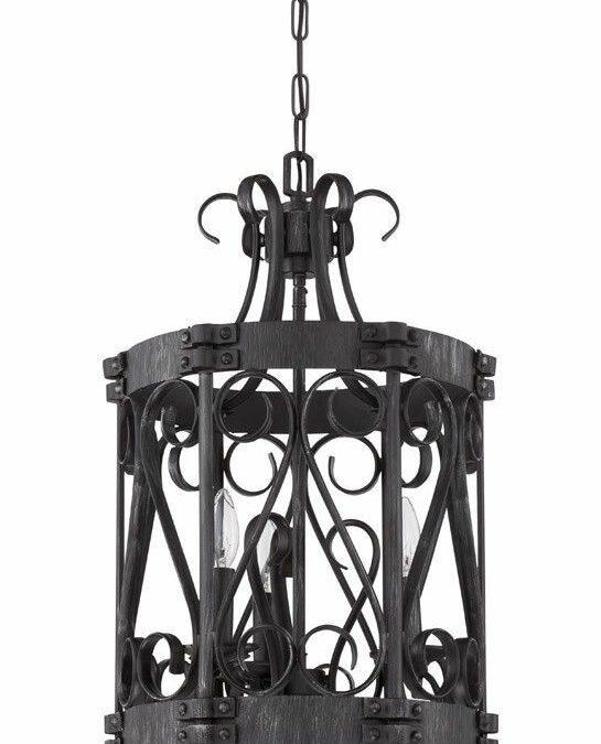 Craftmade Lighting 37933 CHL Ellsworth Collection Three Light Pendant Chandelier in Charcoal Finish