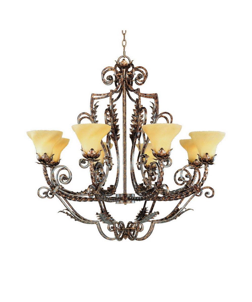 Hinkley Lighting Fredrick Ramond FR49331GQU Eight Light Hanging Chandelier in Gold Quartz Finish