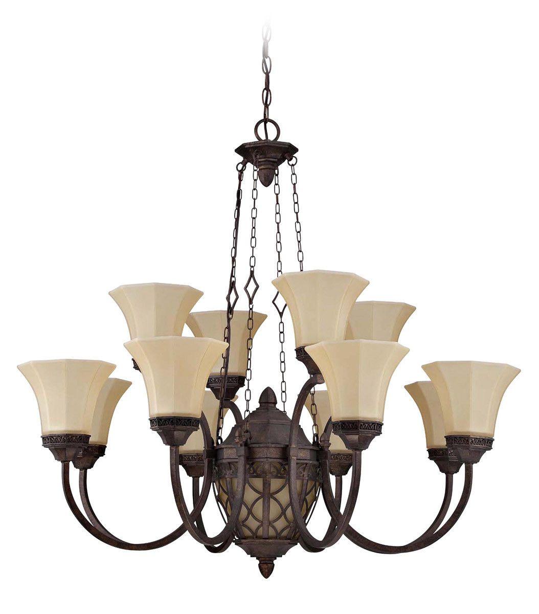 Craftmade Lighting 36412 PR Evangeline Collection Thirteen Light Chandelier in Peruvian Bronze Finish