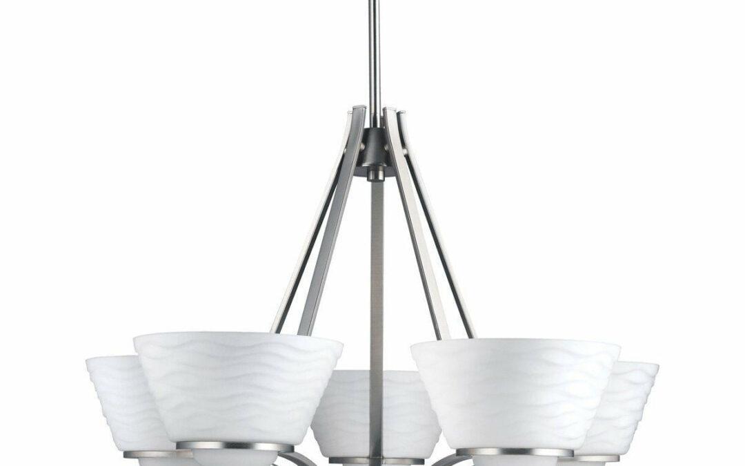 Aztec by Kichler Lighting 34910 Five Light Daphne Collection Hanging Chandelier in Brushed Nickel Finish