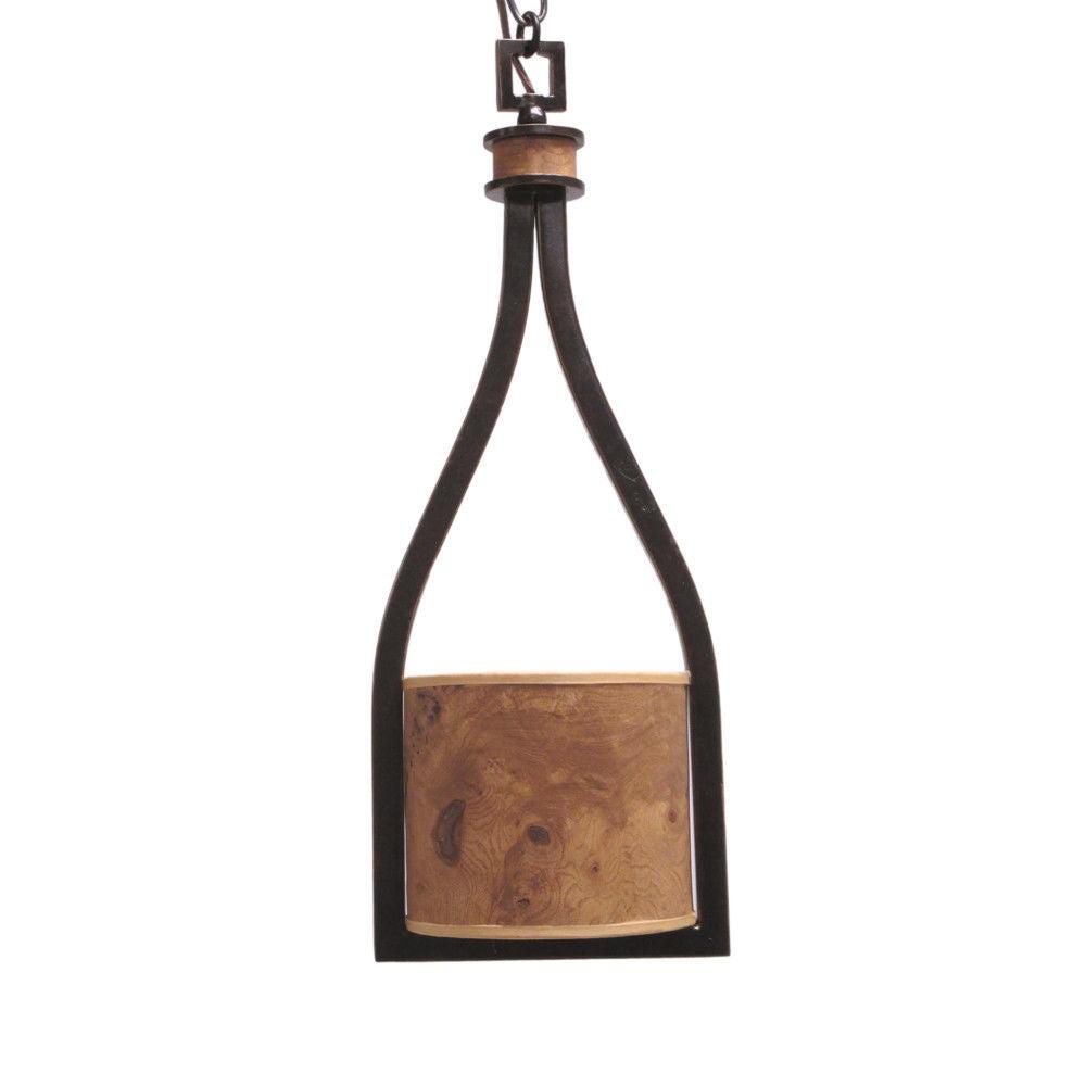 Kalco Lighting 2756 RM New Haven Collection One Light Pendant in Royal Mahogany Finish