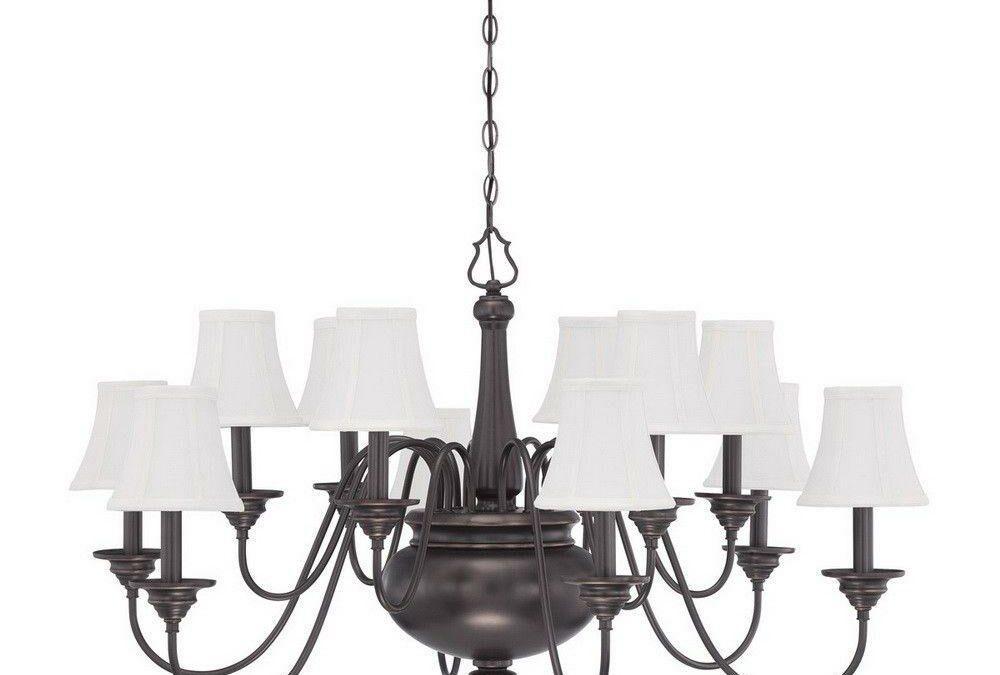 Craftmade Lighting 39612 LB Beaumont Collection Twelve Light Hanging Chandelier in Legacy Brass Bronze Finish