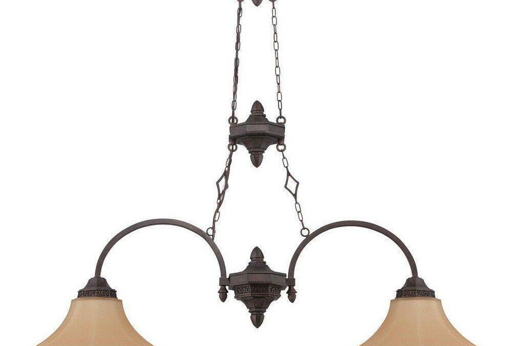 Craftmade Lighting 36472 PR Evangeline Collection Two Light Island Pendant Chandelier in Peruvian Bronze Finish