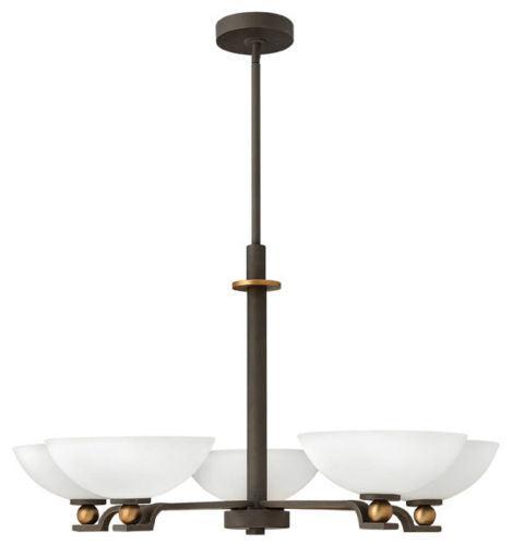 Hinkley Lighting 4685 OZ Cooper Collection Five Light Hanging Chandelier in Oil Rubbed Bronze Finish
