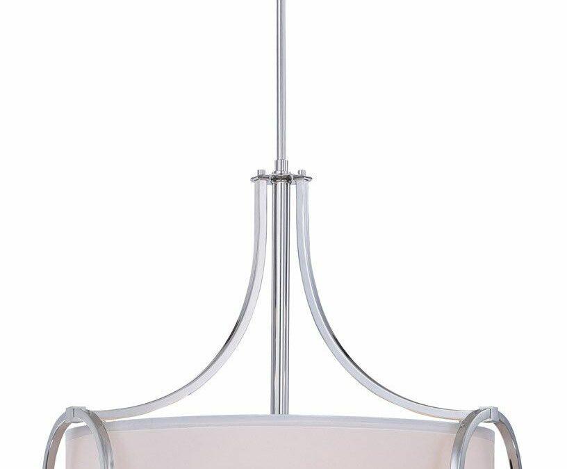 Designers Fountain Lighting 84031-CH Mirage Collection Three Light Hanging Pendant Chandelier in Polished Chrome Finish