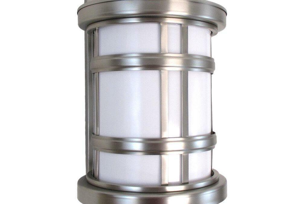 Oxygen Lighting 2-700-224 Stratford Collection One Light Energy Efficient Fluorescent Outdoor Exterior Wall Lantern in Satin Nickel Finish