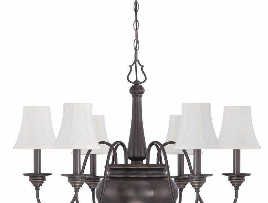 Craftmade Lighting 39626 LB Beaumont Collection Six Light Hanging Chandelier in Legacy Brass Bronze Finish