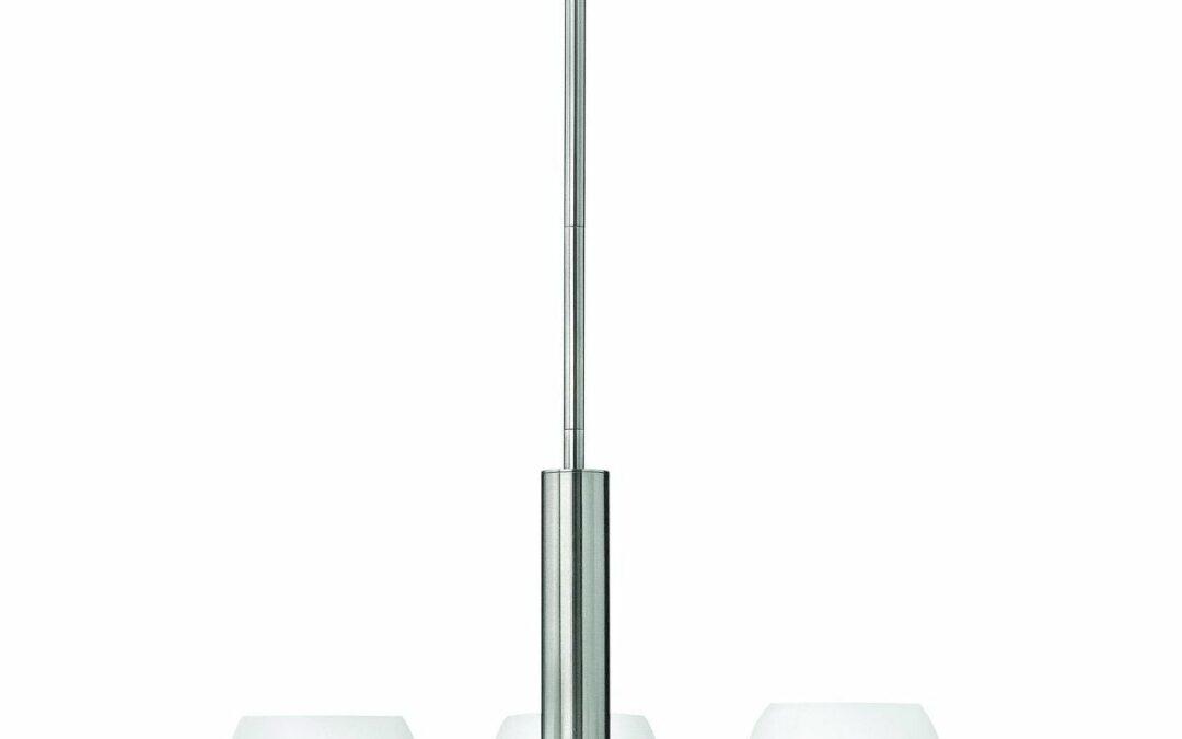 Hinkley Lighting Fredrick Ramond FR45733 BNI Opus Collection Three Light Hanging Pendant Chandelier in Brushed Nickel Finish