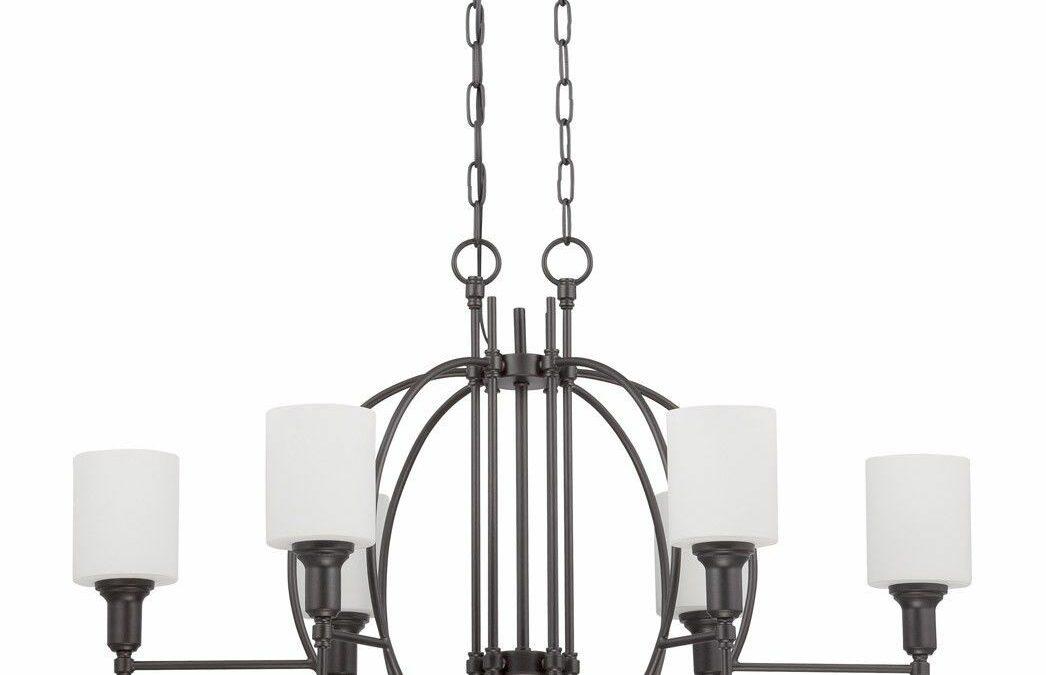 Craftmade Lighting 37276 ESP Meridian Collection Six Light Linear Pendant Chandelier in Espresso Finish
