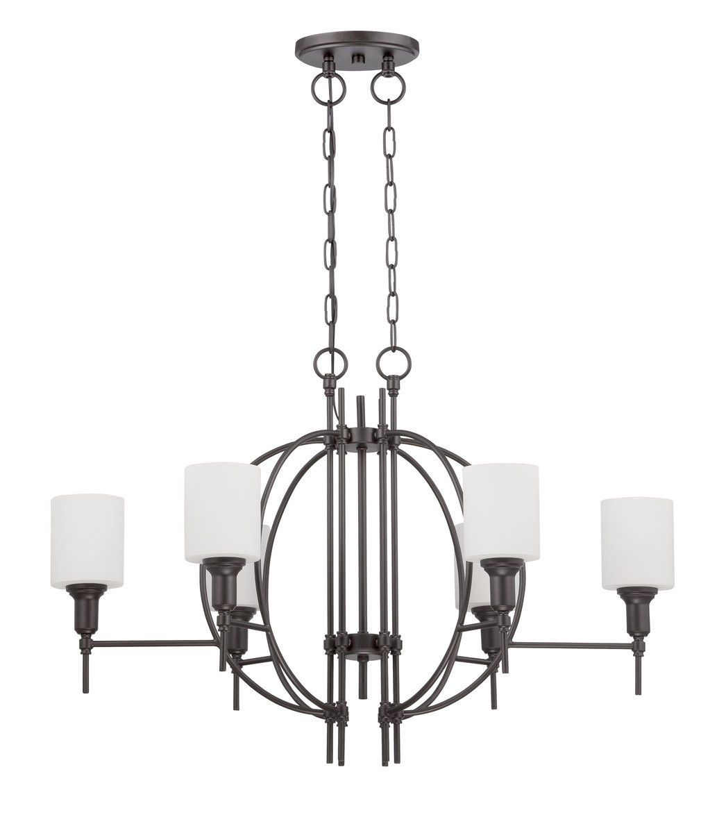 Craftmade Lighting 37276 ESP Meridian Collection Six Light Linear Pendant Chandelier in Espresso Finish