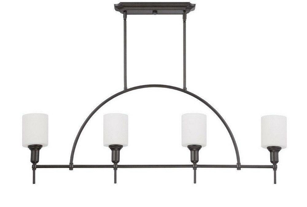 Craftmade Lighting 37274 ESP Meridian Collection Four Light Linear Pendant Chandelier in Espresso Finish