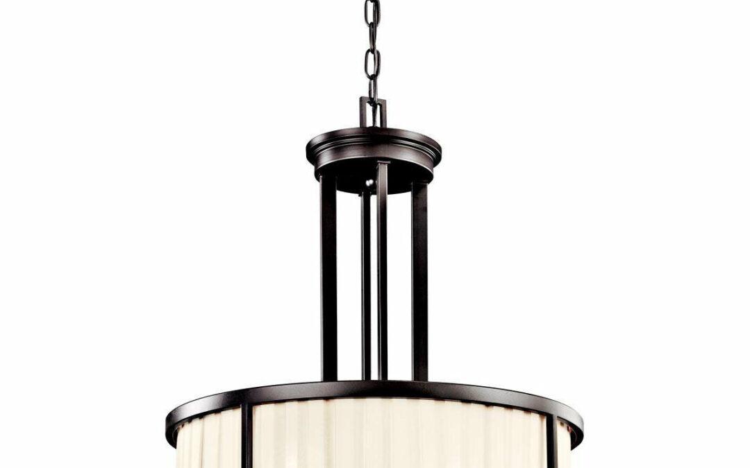 Aztec 34970 by Kichler Lighting Camargo Collection Three Light Hanging Pendant Chandelier in Olde Bronze Finish