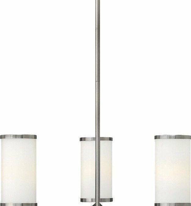 Hinkley Lighting 4073 BN Princeton Collection Three Light Hanging Pendant Chandelier in Brushed Nickel Finish