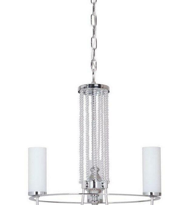 Craftmade Lighting 40623 CH Cascade Collection Three Light Hanging Chandelier in Polished Chrome Finish