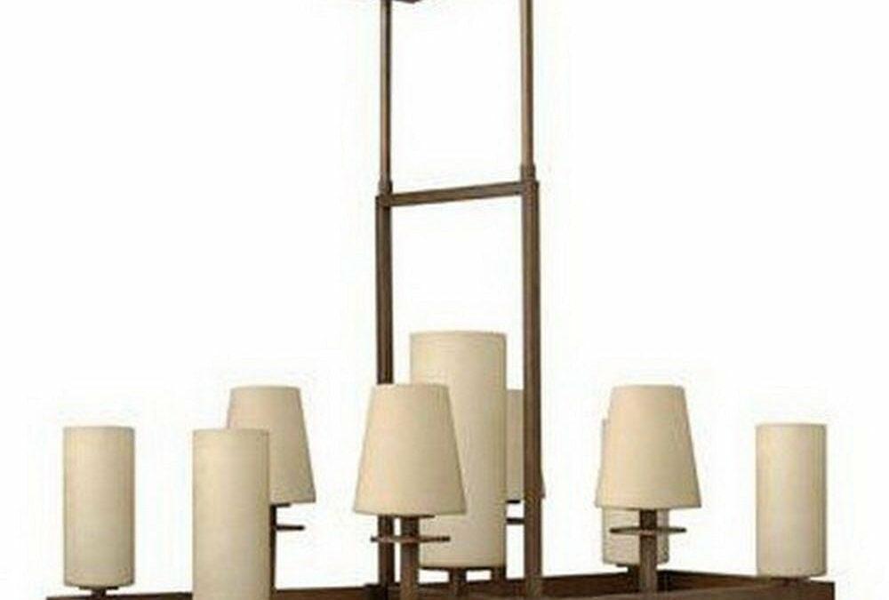 Hinkley Lighting Fredrick Ramond FR40402PRN Candella Collection Nine Light Hanging Linear Island Chandelier in Parisian Finish