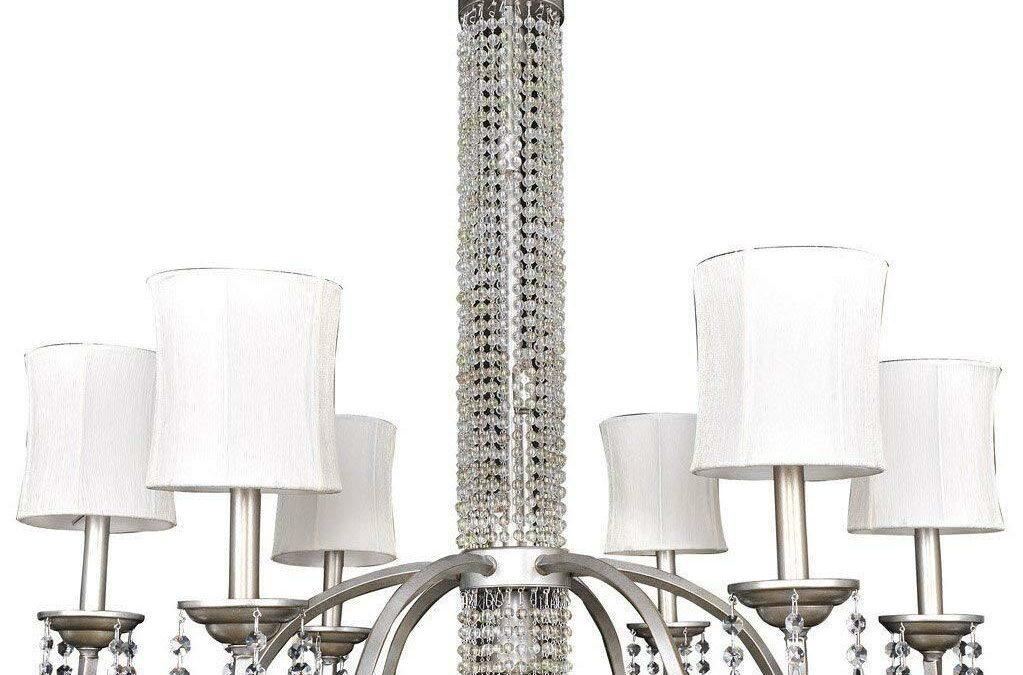 Kalco Lighting 023052-002-FR001 Albertina Collection Eleven Light Hanging Chandelier in Aged Silver Finish