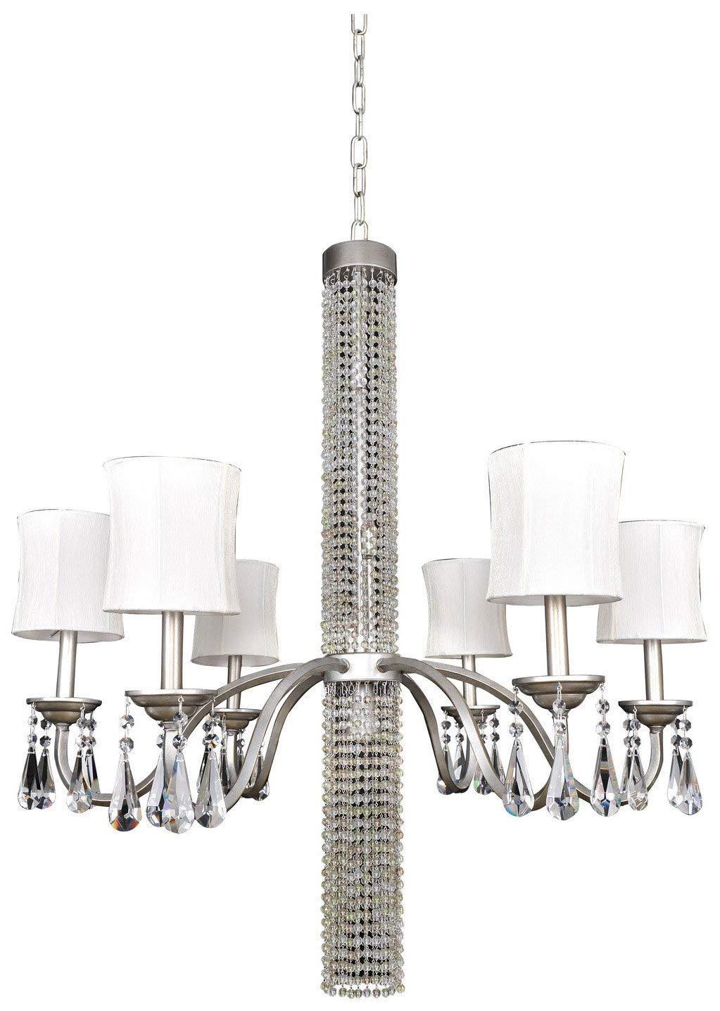 Kalco Lighting 023052-002-FR001 Albertina Collection Eleven Light Hanging Chandelier in Aged Silver Finish