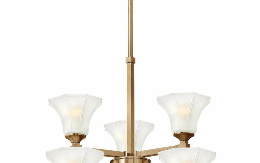 Hinkley Lighting 4048 BC Abbie Collection Nine Light Hanging Chandelier in Brushed Caramel Finish