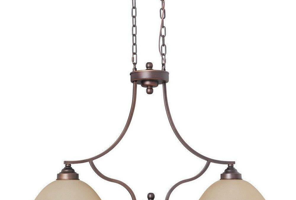 Craftmade Lighting 9834MB2 Portia Collection Two Light Hanging Linear Chandelier in Metropolitan Bronze Finish