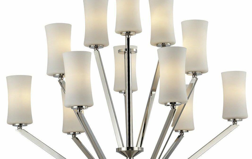 Z-Lite Lighting 608-12-CH Elite Collection Twelve Light Hanging Chandelier in Chrome Finish